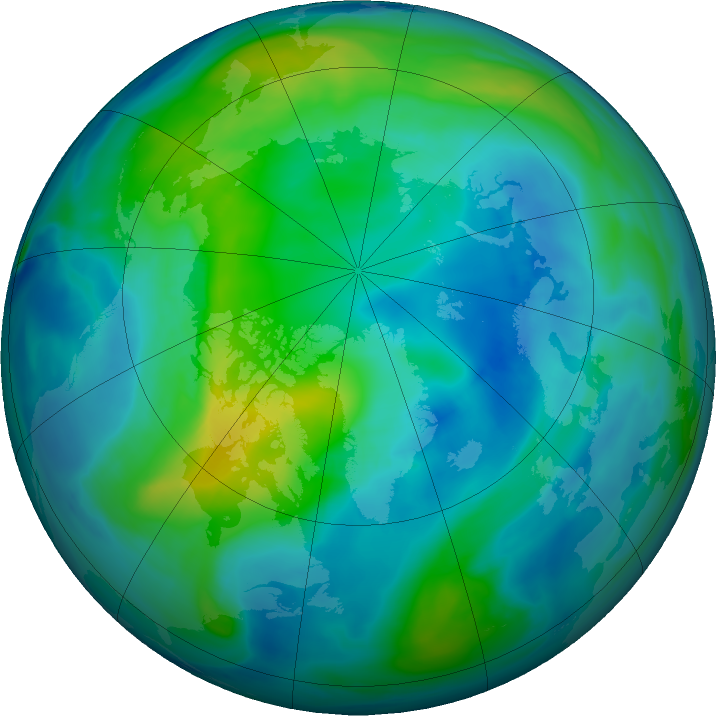 Arctic ozone map for 26 October 2017